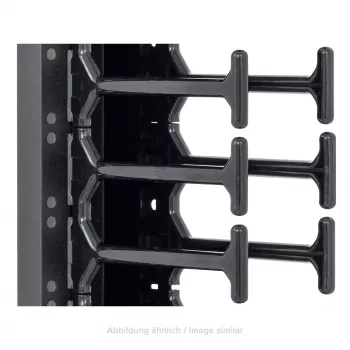 TRITON RAB-VP-H10-X1 függőleges kábelmenedzsment panel 10U, kétsoros fésű, fekete