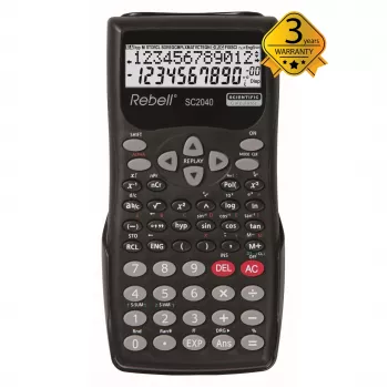 REBELL RE-SC2040 BX tudományos zsebszámológép, 240 funkció, 2 soros LCD, fekete