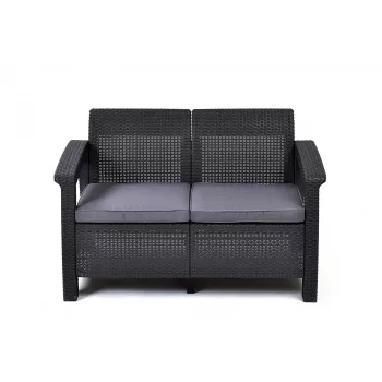 KETER Doppel-Corfu Love Seat kerti kanapé szürke