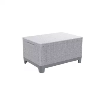 KETER kerti asztal/tárolódoboz Scandi Storage Table világosszürke/sötétszürke