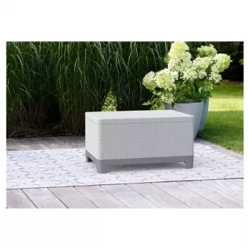 KETER kerti asztal/tárolódoboz Scandi Storage Table világosszürke/sötétszürke