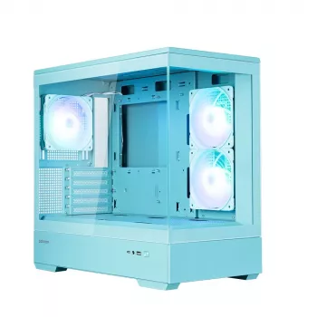Zalman P30 V2, mATX mini-tower PC ház, 3 x 120mm ARGB ventilátor, mentazöld