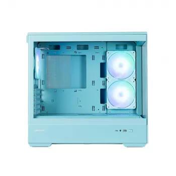 Zalman P30 V2, mATX mini-tower PC ház, 3 x 120mm ARGB ventilátor, mentazöld