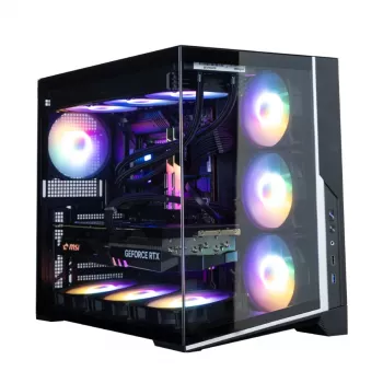 Zalman D40F, ATX mid tower PC ház, 7 x 120mm FRGB ventilátor, fekete