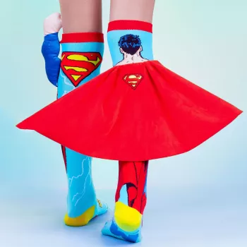 MADMIA gyerek térdzokni zokni Superman köpeny kar 3D DC Comics / Ms001