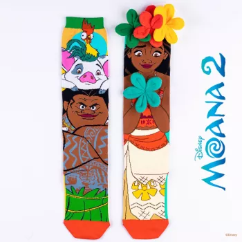 MADMIA gyerek térdzokni zokni Vaiana Moana 2 virágok 3D Maui Disney / Md026