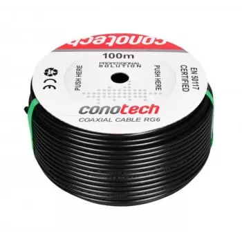 CONOTECH NS-557 koaxiális kábel NS113TRI HQ PE géllel töltött fekete 100m