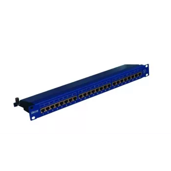 EMITERNET patch panel 19 inch 24xRJ45 STP CAT.5E (1U) kék DCN/PPFA674BKS248C5E