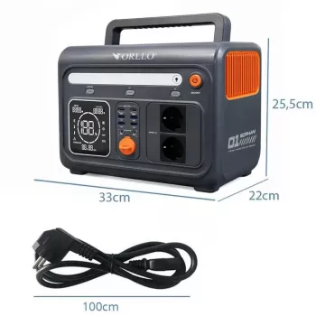 Hordozható áramfejlesztő Orllo 1200W/1500W LIFEPO4 EVE