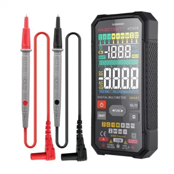 Habotest HT127B digitális univerzális multiméter True RMS 6000 counts auto-ranging NCV-vel és hőmérséklettel