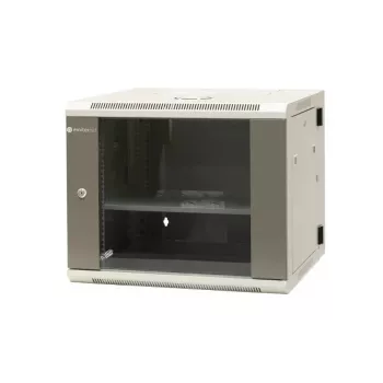EMITER EM/AH6509 19 inch 9U falra szerelhető osztott ház edzett üvegajtóval, 600x550x500 mm, fekete