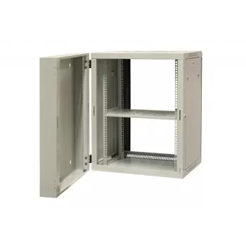 EMITER EM/AH6515 15U Wall-Mount Network Cabinet 600x550x770 mm, Tempered Glass Door, Black
