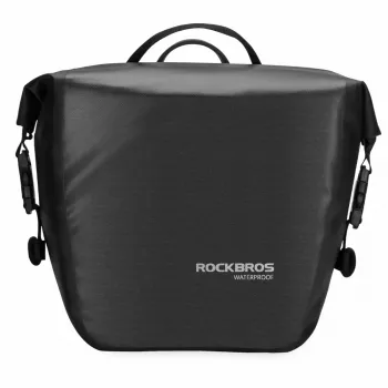Rockbros AS-003-1BK kerékpártáska vízálló vállszíjjal elöl/hátul szerelhető 10-14l - fekete