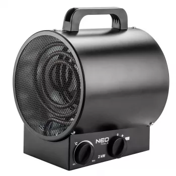 NEO TOOLS 90-065 elektromos hőlégfúvó rozsdamentes acél 2000 W fekete