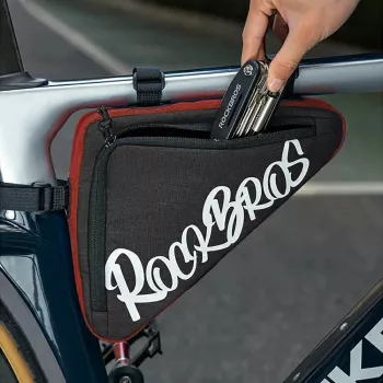 Rockbros G002 Flash Journey kerékpártáska háromszögvázra 1,4 l – piros