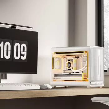 Jonsbo D33 STD White Mini Tower PC Case, Tempered Glass, mATX/Mini-ITX, USB-C