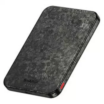 SHARGE CarbonMag 5K powerbank, 15W Qi, 20W USB-C - 5.000mAh, fekete