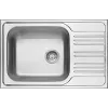 DEANTE ZEX 311B 1-Bowl Steel Sink with Drainer, Stainless Steel, Reversible, 780x435 mm