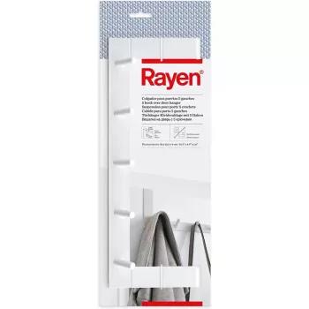 RAYEN ajtókampó akasztáshoz / 5 kampó / fehér