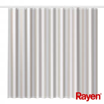 RAYEN zuhanyfüggöny 180x200cm fehér/bézs, PEVA