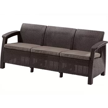 KETER Corfu Love Seat Max barna háromszemélyes kerti kanapé