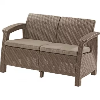 KETER Corfu Love Seat kerti kanapé dupla bézs