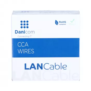 DSIT CAT5e U/UTP 50m tömör kábel CCA tekercsben, szürke (DC-UTP5CCA50S-GRY)