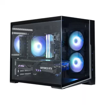 Zalman D30 fekete mATX mini tower PC-ház 3x 120 mm ARGB ventilátorral és edzett üveg oldallappal