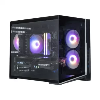 Zalman D30 fekete mATX mini tower PC-ház 3x 120 mm ARGB ventilátorral és edzett üveg oldallappal