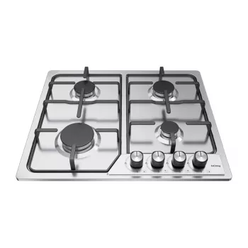 ISEASY MGBG-604C szabadon álló gáztűzhely 65L sütővel és grillel, rozsdamentes acél