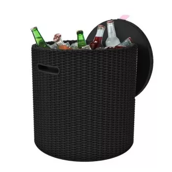 KETER Cool Stool kerti asztal/tárolódoboz barna
