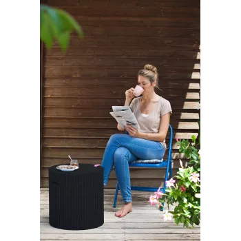 KETER Cool Stool kerti asztal/tárolódoboz barna
