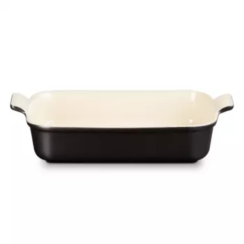Le Creuset Heritage téglalap alakú kőcserép sütőforma 32x24cm / 4L fekete