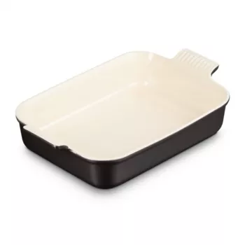 Le Creuset Heritage téglalap alakú kőcserép sütőforma 32x24cm / 4L fekete