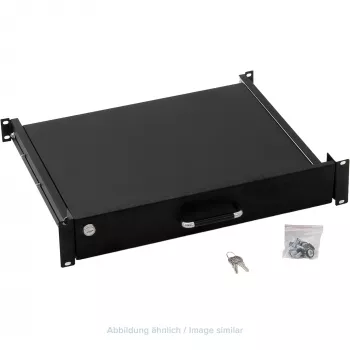 TRITON RAB-UP-X29-A1 19 inch zárható rack billentyűzet- és egértartó, 1U, fekete