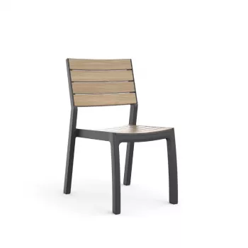 KETER kerti szék Deco Corale teakfa hatás/szürke