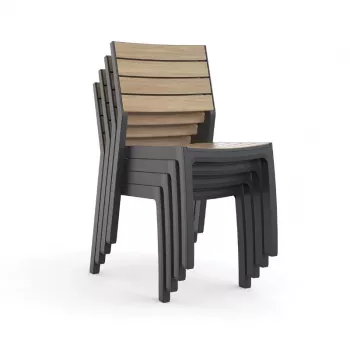 KETER kerti szék Deco Corale teakfa hatás/szürke