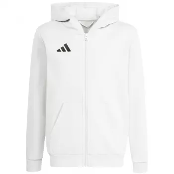 adidas Entrada 26 Full Zip Hoodie gyerek pulóver fehér KH1783 164cm