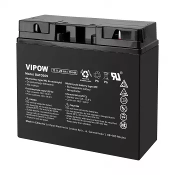 VIPOW MC típusú akkumulátor motorkerékpárokhoz 12V 25Ah