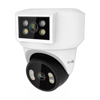 KRUGER & MATZ Kruger&Matz Connect C180 Wi-Fi kamera 2x objektív PTZ 360° 2K Tuya Smart Life éjszakai színes kép hang AI