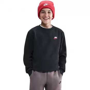 Nike Sportswear Club Fleece gyerek kapucnis pulóver fekete FD3006 012 S