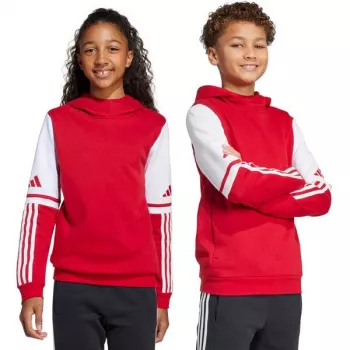 Gyerek kapucnis pulóver adidas Squadra 25 Sweat Hoody piros JD4805 128cm