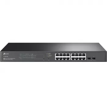 TP-Link JetStream TL-SG2218P hálózati switch Managed L2/L2+ Gigabit Ethernet (10/100/1000) PoE-támogatás 1U fekete