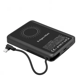KRUGER & MATZ KM0916 powerbank 10000 mAh Quick Charge 3.0 és Power Delivery 3.0 támogatással, fekete