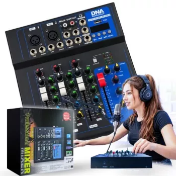 DNA T4MIX analóg 4 csatornás audiomixer kék