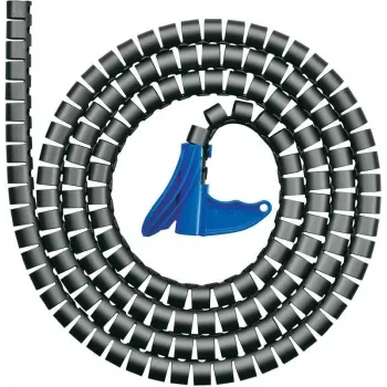 HellermannTyton 161-64301 Spiralflex SFPP spirálcső, polipropilén, fekete, 10 mm külső átmérő, 25 m hossz, -60 és 110 °C között