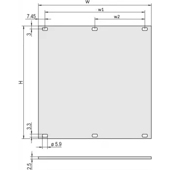 SCHROFF 4U 42HP alumínium előlap, eloxált/kromátozott, 19 inch rack felszerelés 30847463