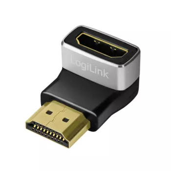 LogiLink AH0005A 8K HDMI adapter 90° dugó aljzatra 48 Gbps fekete