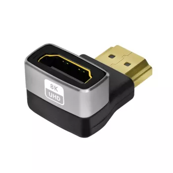 LogiLink AH0005A 8K HDMI adapter 90° dugó aljzatra 48 Gbps fekete