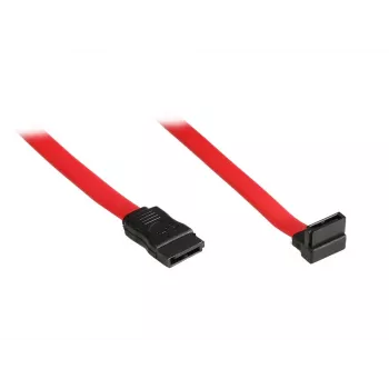 EXSYS SATA III adatkábel szögletes dugóval, 0,5 m, piros EX-K3605